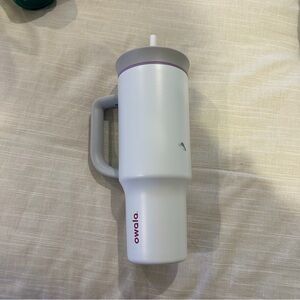 Owala White and Gray Travel Mug